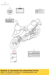 eigenaar van Suzuki, met onderdeel nummer 9901131J5201A, bestel je hier online: