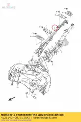 Ici, vous pouvez commander le rail, siège, r auprès de Suzuki , avec le numéro de pièce 4121147H00: