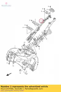 suzuki 4121147H00 rail, siège, r - La partie au fond