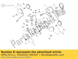 aprilia AP8124111 blinkerblende - Unterseite