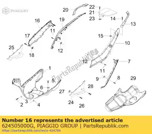 Piaggio Group 624505000G prawa dolna tylna strona - Dół
