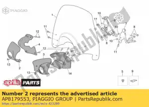 Piaggio Group AP8179553 guardamanos derecho. gris - Lado inferior