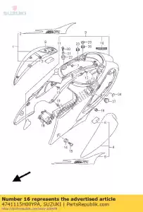 suzuki 4741115H00YPA pokrywa, os?ona ramy - Dół