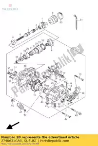 suzuki 2740631GA0 sello de aceite - Lado inferior