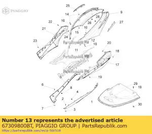 Piaggio Group 67309800BT prawy panel boczny - Dół