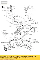 Here you can order the clamp,brake hose vn1700b9f from Kawasaki, with part number 921711732: