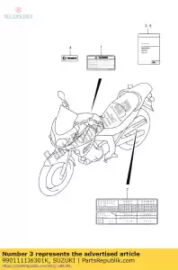 suzuki 9901111J6301K manual, propietario - Lado inferior