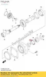 suzuki 0928025004 o-ring, d: 2,4, id - Onderkant