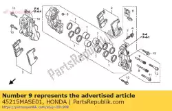 Here you can order the pin, hanger from Honda, with part number 45215MASE01: