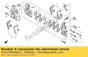 honda 45215MASE01 pin, hanger - Onderkant