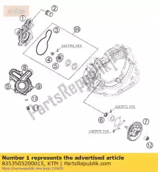 Qui puoi ordinare coperchio della pompa dell'acqua da KTM , con numero parte 8353505200015: