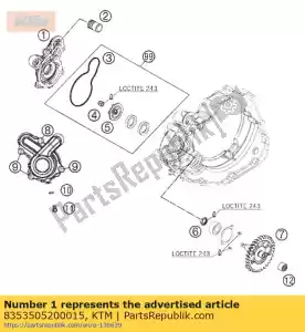 ktm 8353505200015 coperchio della pompa dell'acqua - Il fondo