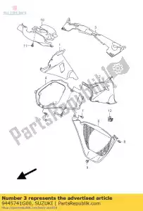 suzuki 9445741G00 hoes, voorkant kap - Onderkant