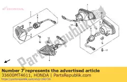 Here you can order the winker assy r rr from Honda, with part number 33600MT4611: