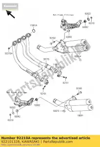 kawasaki 922101328 moer, 8mm zr750-h1 - Onderkant