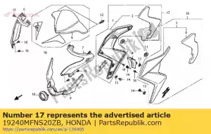 honda 19240MFNS20ZB jeu de linceul, r. radiateur (wl) * type1 * (type1) - La partie au fond