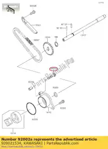 Kawasaki 920021534 tornillo, 6x30 - Lado inferior