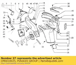 Aquí puede pedir cubrir de Piaggio Group , con el número de pieza CM0010025: