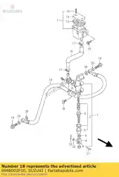 Ici, vous pouvez commander le tuyau, frein rr auprès de Suzuki , avec le numéro de pièce 6948002F00: