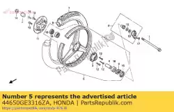 Here you can order the no description available at the moment from Honda, with part number 44650GE3316ZA:
