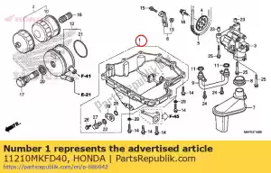 honda 11210MKFD40 carter d'huile comp - La partie au fond