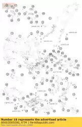 Ici, vous pouvez commander le support moteur gauche 03 auprès de KTM , avec le numéro de pièce 60003005000: