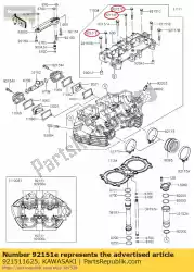 Qui puoi ordinare bullone, 6x50 da Kawasaki , con numero parte 921511625: