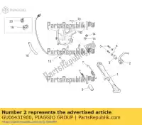 GU06431900, Piaggio Group, levier moto-guzzi griso griso s e griso v ie zgulsg01 zgulsu02 850 1100 1200 2005 2006 2007 2015 2016 2017, Nouveau