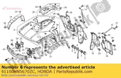 Qui puoi ordinare parafango, fr * yr222r * da Honda , con numero parte 61100HN5670ZC: