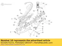 GU32675210, Piaggio Group, asta cilindro maestro moto-guzzi breva ie 750 2003, Nuovo