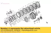 22121MEW920, Honda, center, clutch honda nt xl 700 2006 2007 2008 2009 2010 2011, New