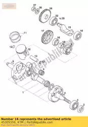 Aquí puede pedir anillo de sellado radial 32x44x8 de KTM , con el número de pieza 45305359: