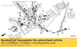 Aqui você pode pedir o conjunto de parafusos, ajustando em Honda , com o número da peça 90111MEB003: