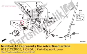 honda 90111MEB003 bolt set, adjusting - Bottom side