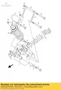 suzuki 6262624F00 espaciador, rr cushi - Lado inferior