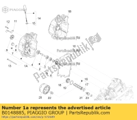 B0148885, Aprilia, Komplette schwungradabdeckung, Neu