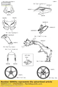 kawasaki 560541117 segno, cornice, rh klz1000adf - Il fondo