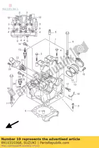 Suzuki 0910310368 boulon, cylindre h - La partie au fond