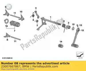 bmw 23007667867 shifting fork 4th and 5th gear - Bottom side