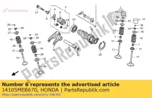 Honda 14105MEB670 plaque, réglage du poids - La partie au fond