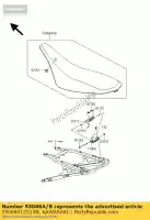 53066013513B, Kawasaki, sedile-assy, ??nero / argento kawasaki kfx450r 450 , Nuovo