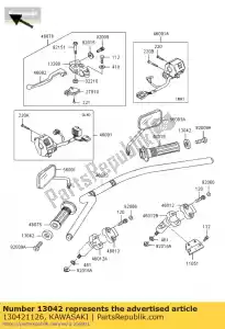 kawasaki 130421126 gewicht, handvat bn125-a1 - Onderkant