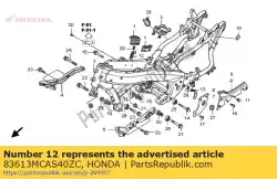 Here you can order the cover,r w*nh466m* from Honda, with part number 83613MCAS40ZC: