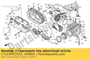 Honda 17225MCZ010 trechter, lucht - Onderkant