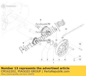 aprilia CM162202 conjunto de tubo de respiro da unidade de redução - Lado inferior