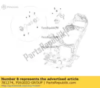 781274, Piaggio Group, klucz pusty piaggio fly rp8m79100 zapm798g 50 125 150 2012 2014 2015 2016 2017 2018 2019, Nowy