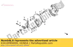 Here you can order the arm rr brake from Honda, with part number 43410MK4000: