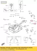 92152Y013, Kawasaki, collare kvf300ccf kawasaki  brute force kvf 50 90 300 700 2012 2013 2015 2016 2017 2018 2019 2020 2021, Nuovo