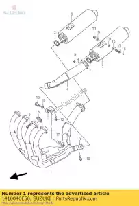 Suzuki 1410046E50 échappement - La partie au fond