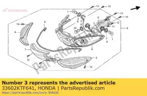 honda 33602KTF641 lens, r. rr. winker - Bottom side